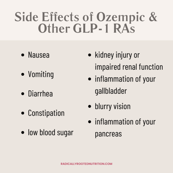 Side Effects of Ozempic & Other GLP-1 RAs