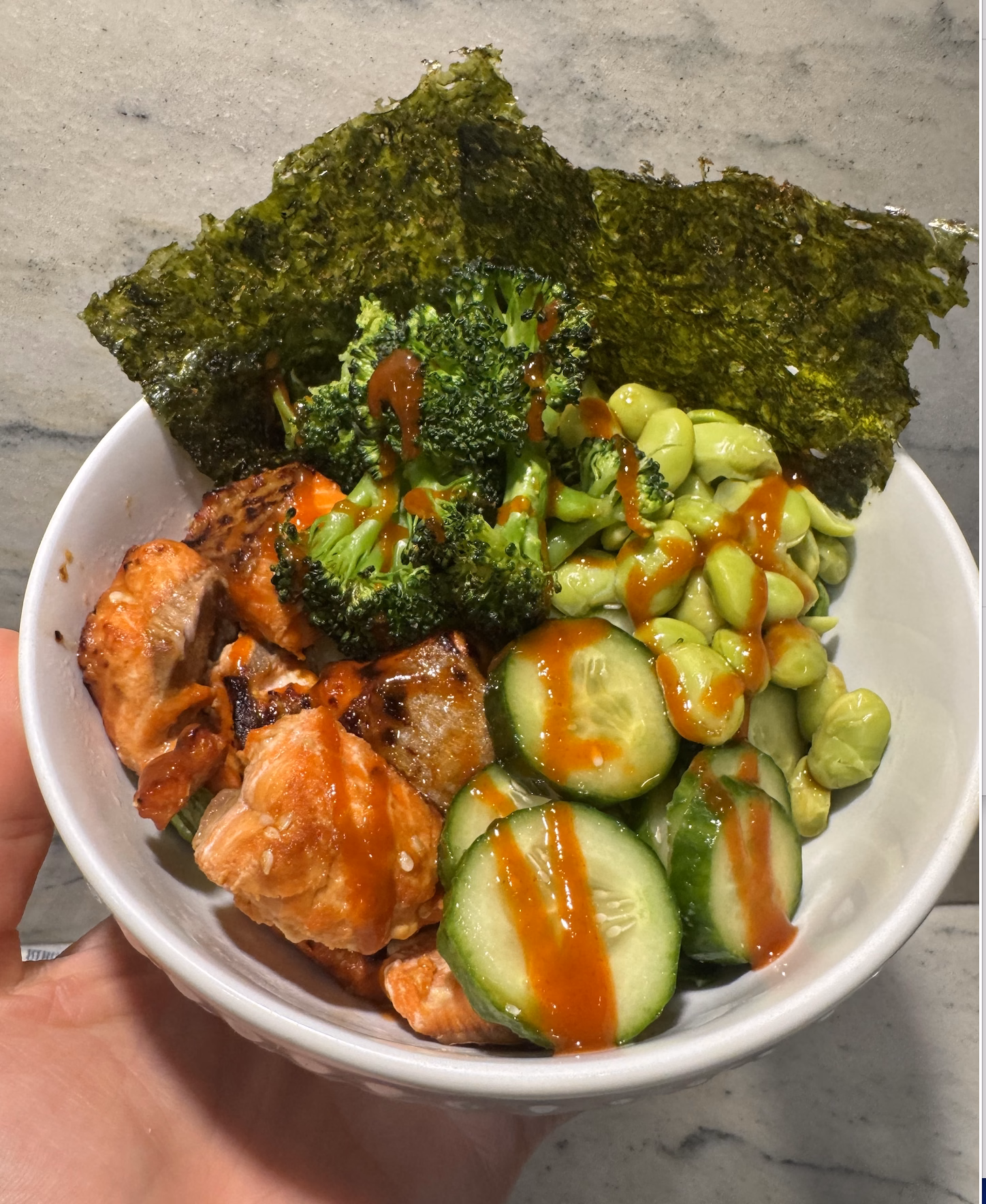 Honey Sriracha Salmon Rice Bowls