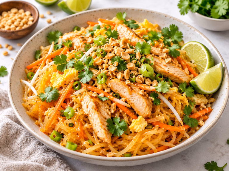 Spaghetti Squash Pad Thai with Chicken